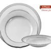 Jantar para 2 pessoas com 6 peças, porcelana Noritake - Rochester Platinum 1703