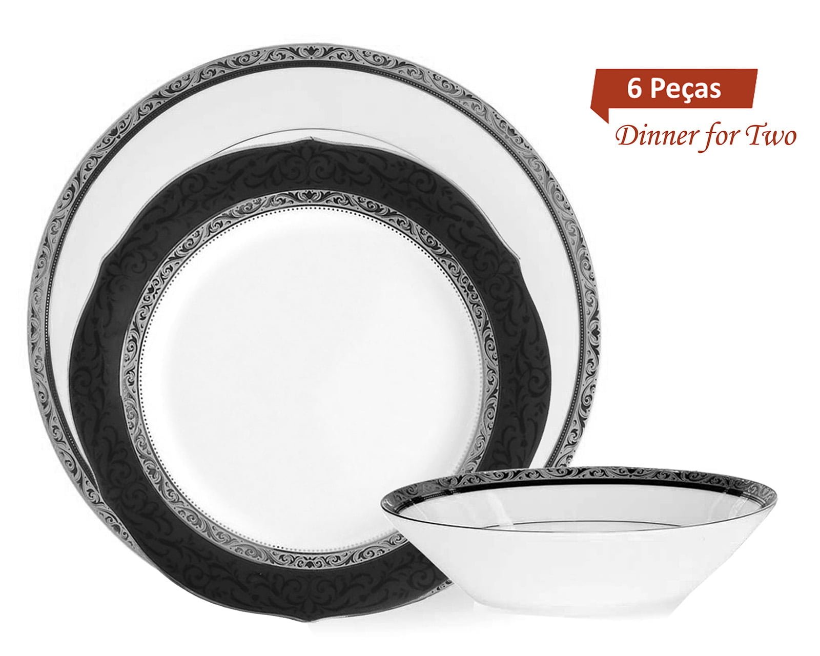 Jogo de jantar 2 pessoas porcelana fina - 4333 - Noritake Brasil