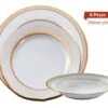 Jantar para 2 pessoas com 6 peças, porcelana Noritake -  Rochester Gold 4388