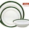 Jogos de jantar e pratos da marca Noritak na decoração Marble Green M005