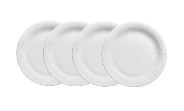 4 pratos rasos, porcelana Noritake – Conifere 1708