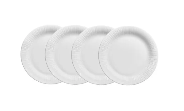 4 pratos de sobremesa coupe, porcelana Noritake – Conifere 1708