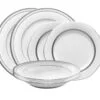 Jantar para 2 pessoas com 6 peças, porcelana Noritake - Rochester Platinum 1703