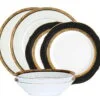 15126510433_jogo-6-pratos-jantar-porcelana-fina-noritake-regent-gold-4332L-1.jpg Jantar para 2 pessoas com 6 peças, porcelana Noritake - Regent Gold 4332