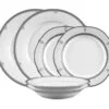 Jantar para 2 pessoas com 6 peças, porcelana Noritake - Buckingham Platinum 4347