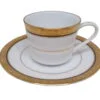 Xícaras de café com pires para 2 pessoas, porcelana Noritake - Regent Gold 4332