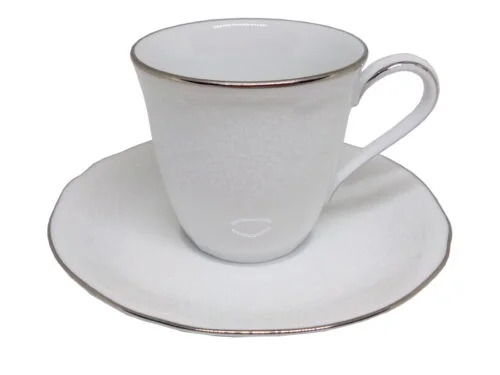 Xícaras de café com pires para 2 pessoas, porcelana Noritake - Princess Bouquet 1661