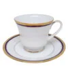 Xícaras de chá com pires para 2 pessoas, porcelana Noritake - Toorak Blue M186