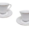 Xícaras de chá com pires para 2 pessoas, porcelana Noritake - Tahoe 2585