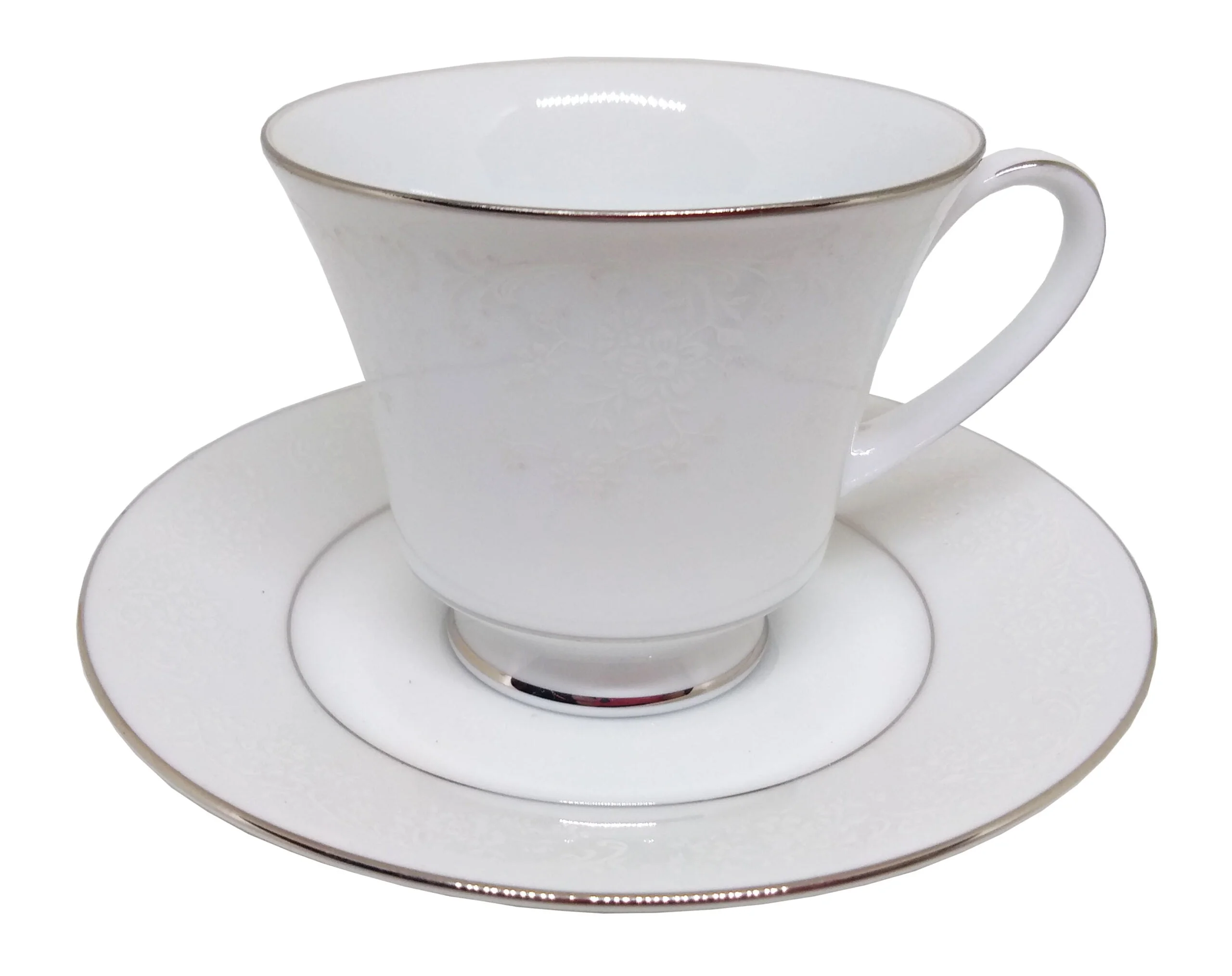 Xícaras de chá com pires para 2 pessoas, porcelana Noritake - Tahoe 2585