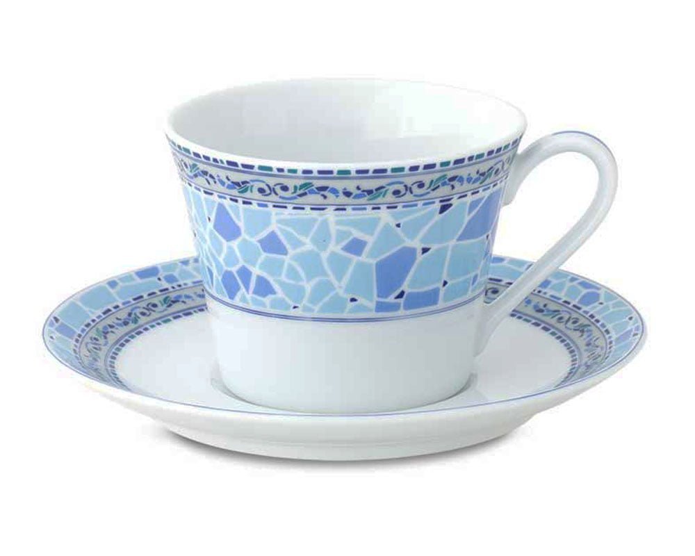 Antigo Jogo De Chá De Porcelana Azul Britânico. Foto de Stock