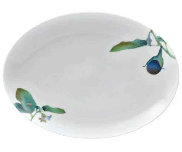 Travessa oval rasa 31cm, porcelana Noritake - Kyoka Shunsai 1620