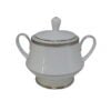 Açucareiro com tampa, porcelana Noritake - Toorak Platinum M042