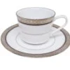 Xícaras de café com pires para 2 pessoas, porcelana Noritake - Regent Platinum 4333