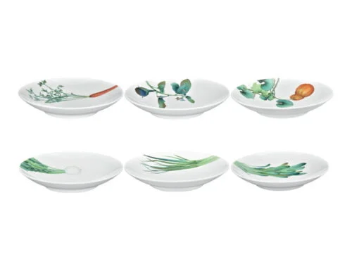 jogo-6-pratos-fundos-23cm-kyoka-shunsai-1620L- Jogo de 6 pratos fundos 23cm, porcelana Noritake - Kyoka Shunsai 1620