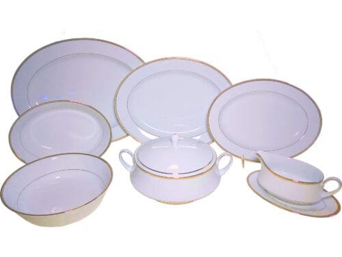 Jogo de acessórios de servir 9 peças, porcelana Noritake - Toorak Gold M041