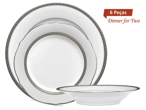 15311587513-jogo-6-pratos-jantar-porcelana-fina-noritake-charlotta-platinum-1771l.jpg Jantar para 2 pessoas com 6 peças, porcelana Noritake - Charlotta Platinum 1771