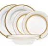 Jantar para 2 pessoas com 6 peças, porcelana Noritake - Charlotta Gold 1716