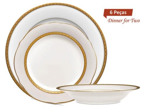 15311842740-jogo-6-pratos-jantar-porcelana-fina-noritake-charlotta-gold-1716l.jpg Jantar para 2 pessoas com 6 peças, porcelana Noritake - Charlotta Gold 1716