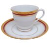 Xícaras de café com pires para 2 pessoas, porcelana Noritake - Cecile Gold 4359
