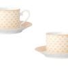 Xícaras de chá com pires para 2 pessoas, porcelana Noritake - Trocadero Gold 1787