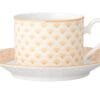 Xícaras de chá com pires para 2 pessoas, porcelana Noritake - Trocadero Gold 1787
