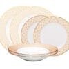 Jantar para 2 pessoas com 6 peças, porcelana Noritake - Trocadero Gold 1787