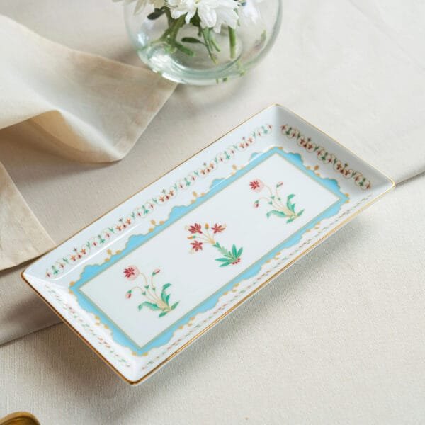 15392596175-m685-travessa.jpg Bandeja retangular 24cm, porcelana Noritake - Royal Blossom M685