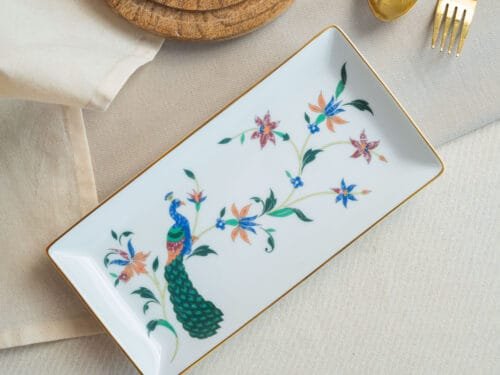 Bandeja retangular 24cm, porcelana Noritake - Bountiful Garden M667