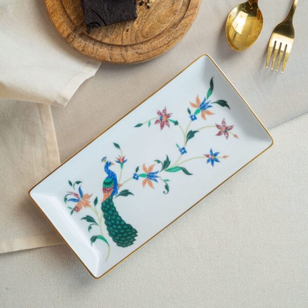 Bandeja retangular 24cm, porcelana Noritake - Bountiful Garden M667