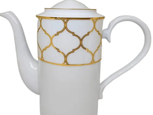 Bule de café com tampa, porcelana Noritake - Eternal Palace Gold 1728