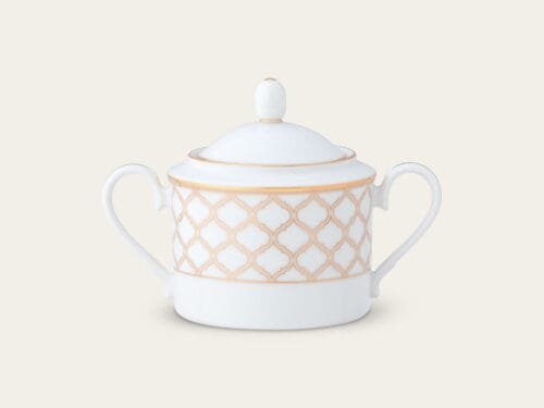 15393590193-1728-acucareiro.jpg Açucareiro com tampa, porcelana Noritake - Eternal Palace Gold 1728