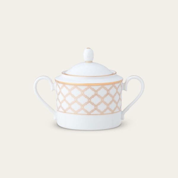 15393590193-1728-acucareiro.jpg Açucareiro com tampa, porcelana Noritake - Eternal Palace Gold 1728