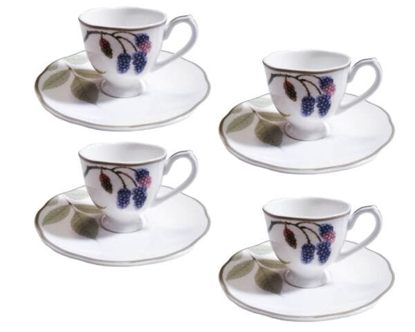 15395954033-4380-com-4.jpg Jogo de 4 xícaras de café com 4 pires, porcelana Noritake - Berries and Brambles 4380