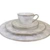 Jogo de pratos e xícaras em porcelana BONE CHINA, com 2 Estampas Exclusivas – Elegância e Charme à Sua Mesa!
