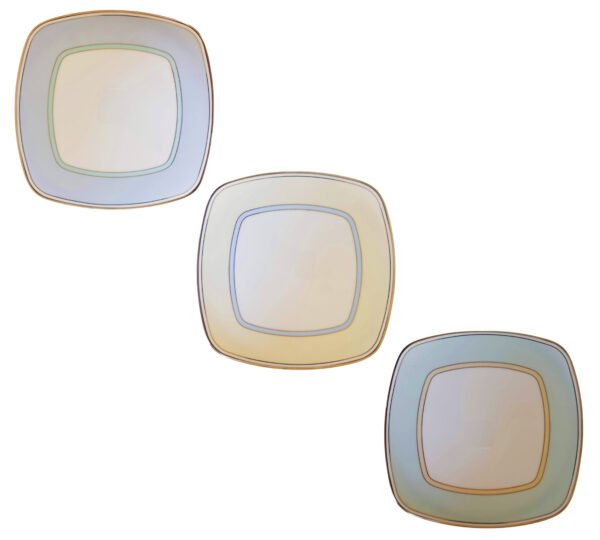 15396794382-7392-7393-7394-sobremesa-quadrado.jpg Jogo de pratos para três pessoas em porcelana fina, com Estampa Exclusiva – Elegância e Charme.