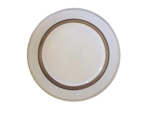 Jogo de 3 pratos de sobremesa em porcelana fina, com Estampa Exclusiva – Elegância e Charme.