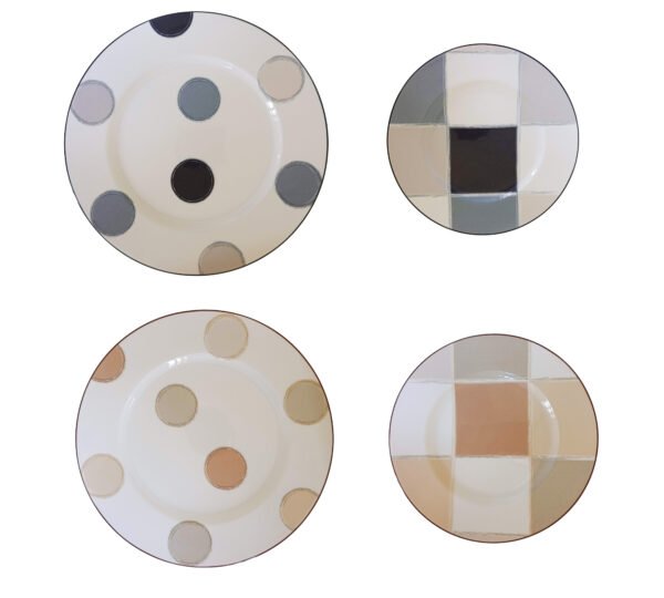 Jogo de pratos para duas pessoas em porcelana fina, com Estampa Exclusiva – Elegância e Charme.