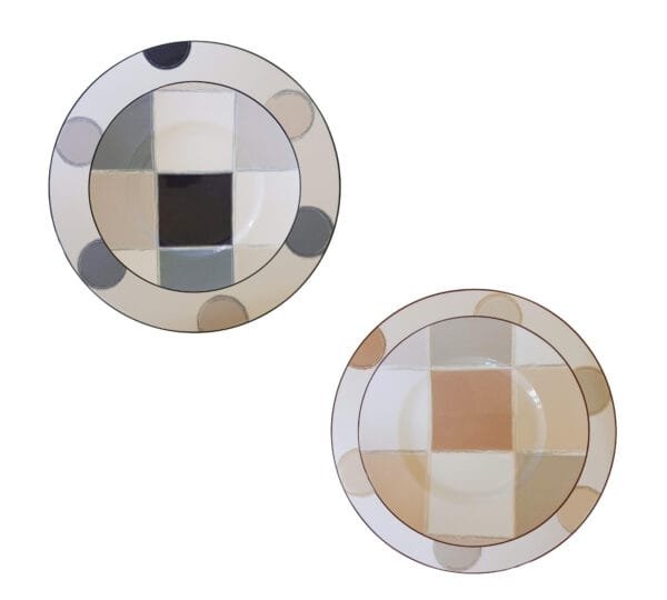 Jogo de pratos para duas pessoas em porcelana fina, com Estampa Exclusiva – Elegância e Charme.