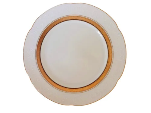 Jogo de 6 pratos de sobremesa grandes em porcelana fina, com Estampa Exclusiva – Elegância e Charme.