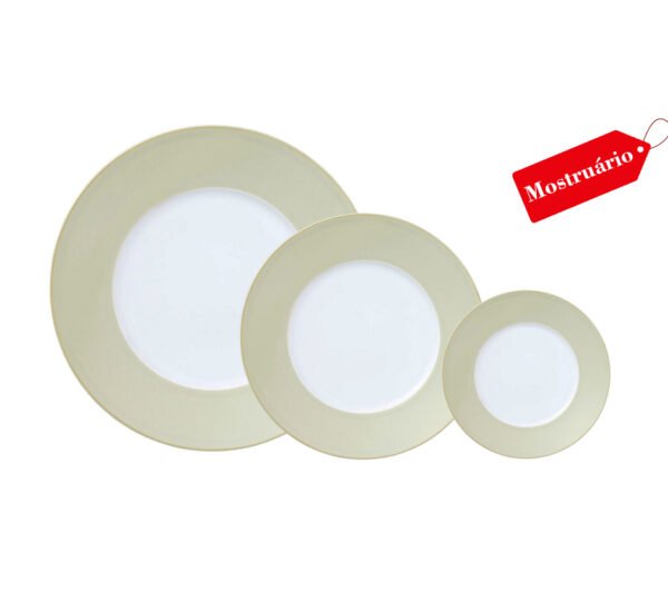 1681-3 Jogo de pratos para quatro pessoas em porcelana FINE CHINA, com 4 Estampas Exclusivas – Elegância e Charme.