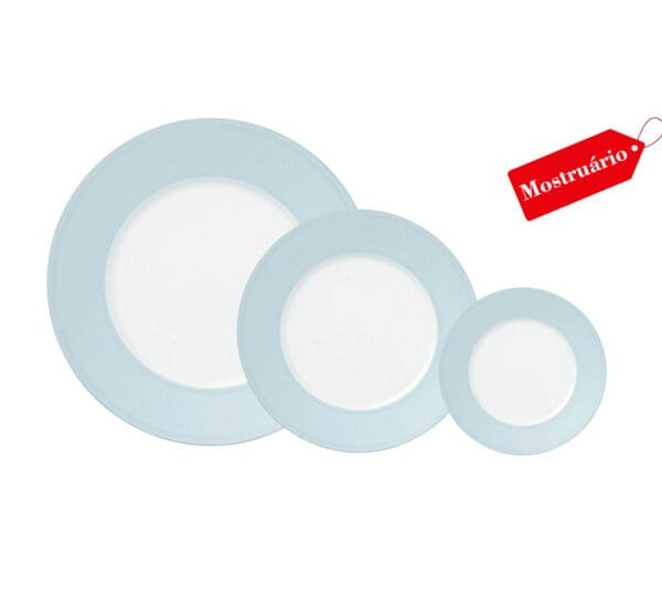 1683-3 Jogo de pratos para quatro pessoas em porcelana FINE CHINA, com 4 Estampas Exclusivas – Elegância e Charme.