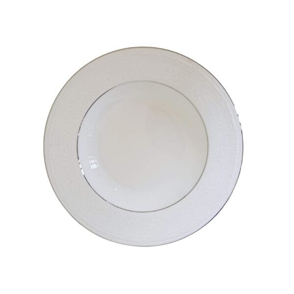 Jogo de pratos fundos com aba em porcelana, com Estampa Exclusiva – Elegância e Charme à Sua Mesa!